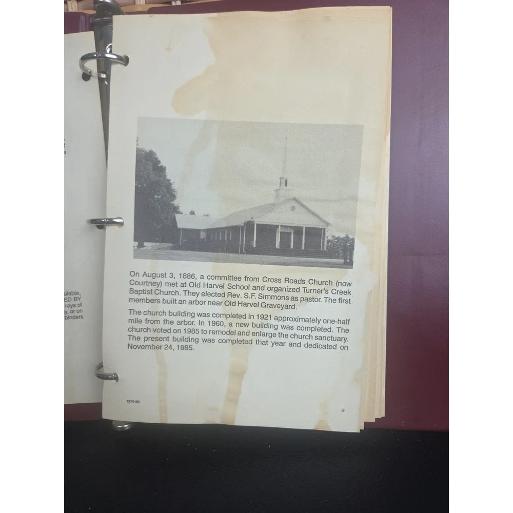 Turners Creek Baptist Church Cookbook Recipe Book Yadkinville, NC 1990‎